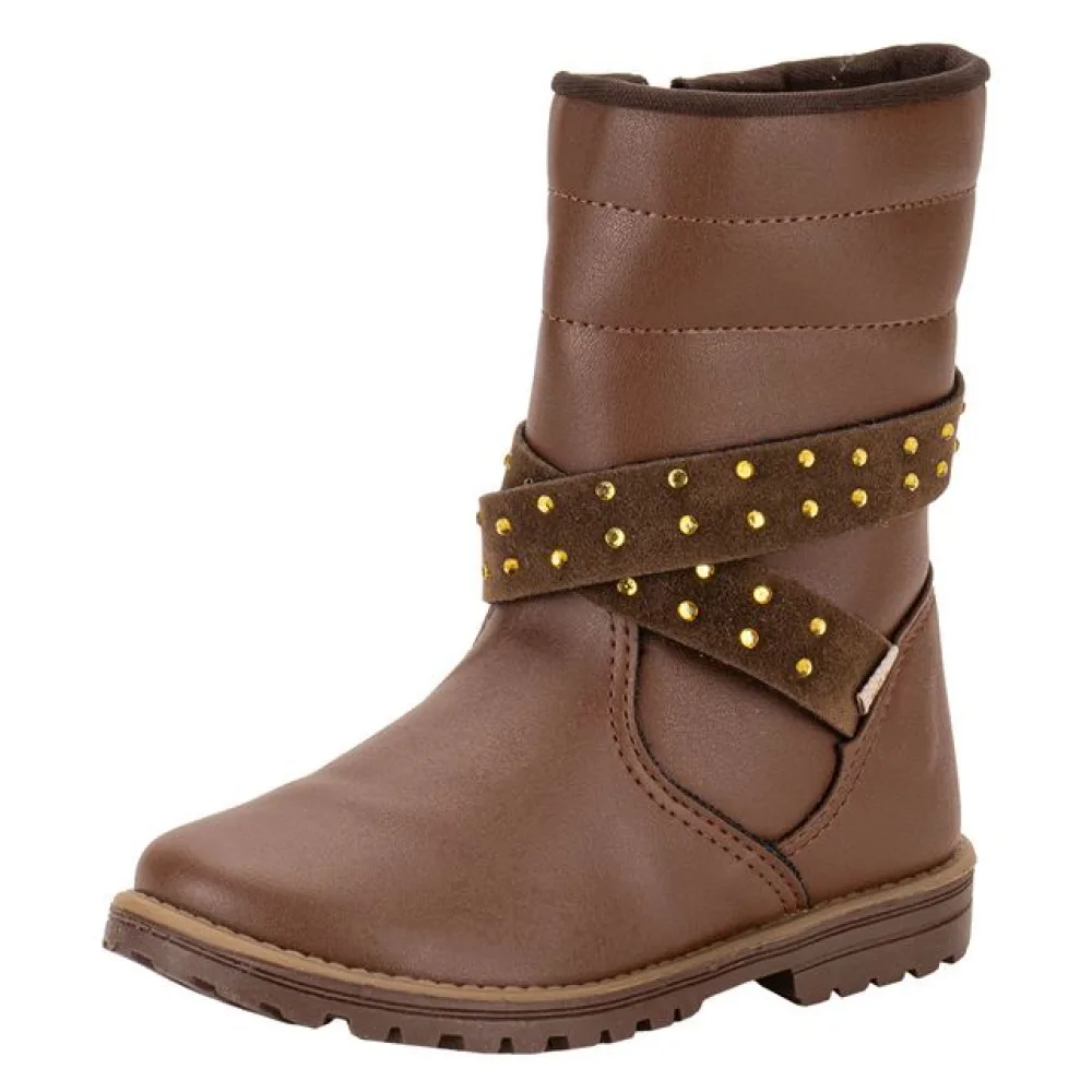 Bota Infantil Feminina Fashion Baby Kidy 0840087 CAFÉ 22