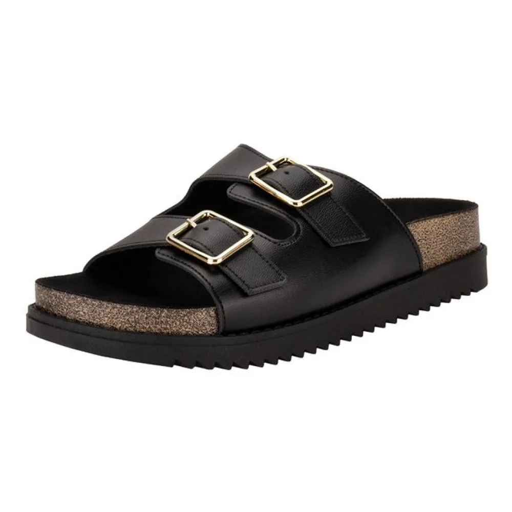 Sandália Feminina Conforto Moleca 5500105 PRETO 34