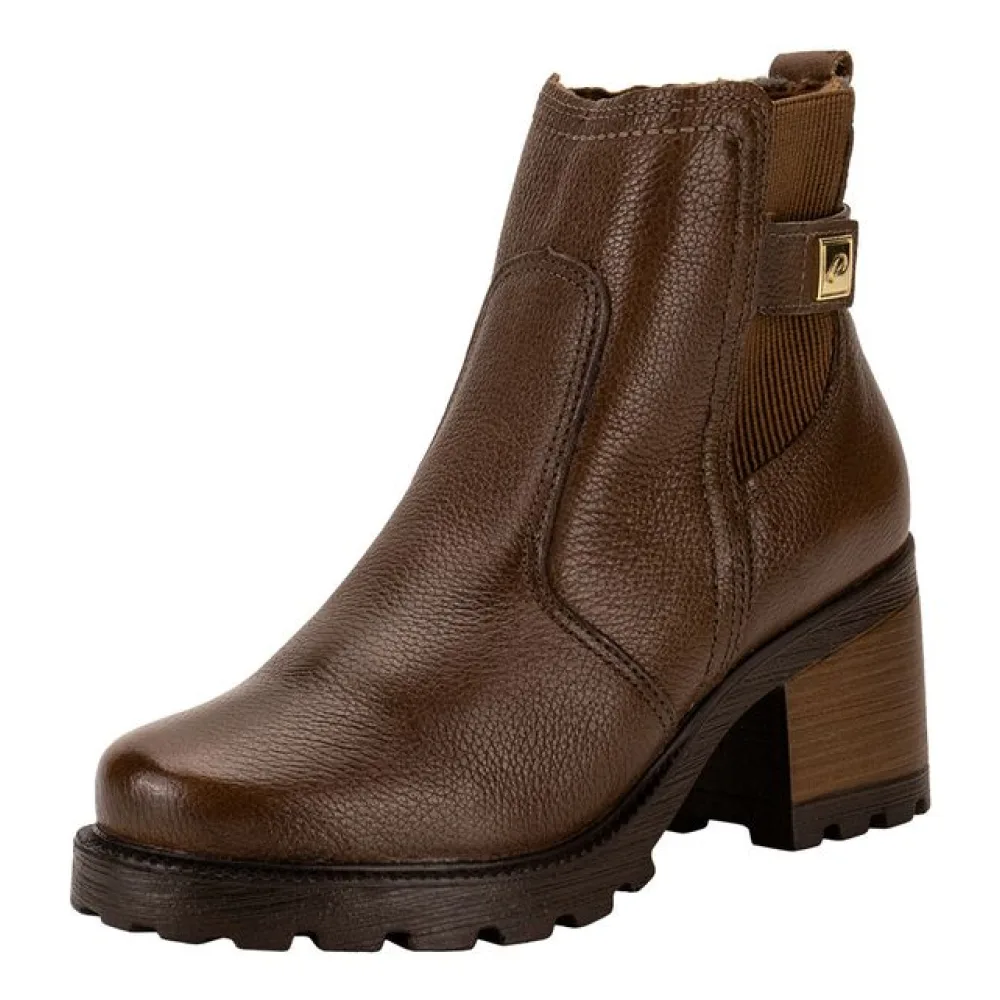 Bota Feminina Cano Baixo Pegada 281309 CHOCOLATE 39