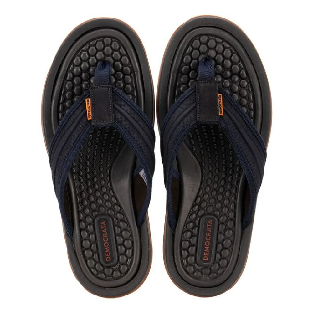 Chinelo Masculino Denim Groove Democrata 289101 AZUL/PRETO 38