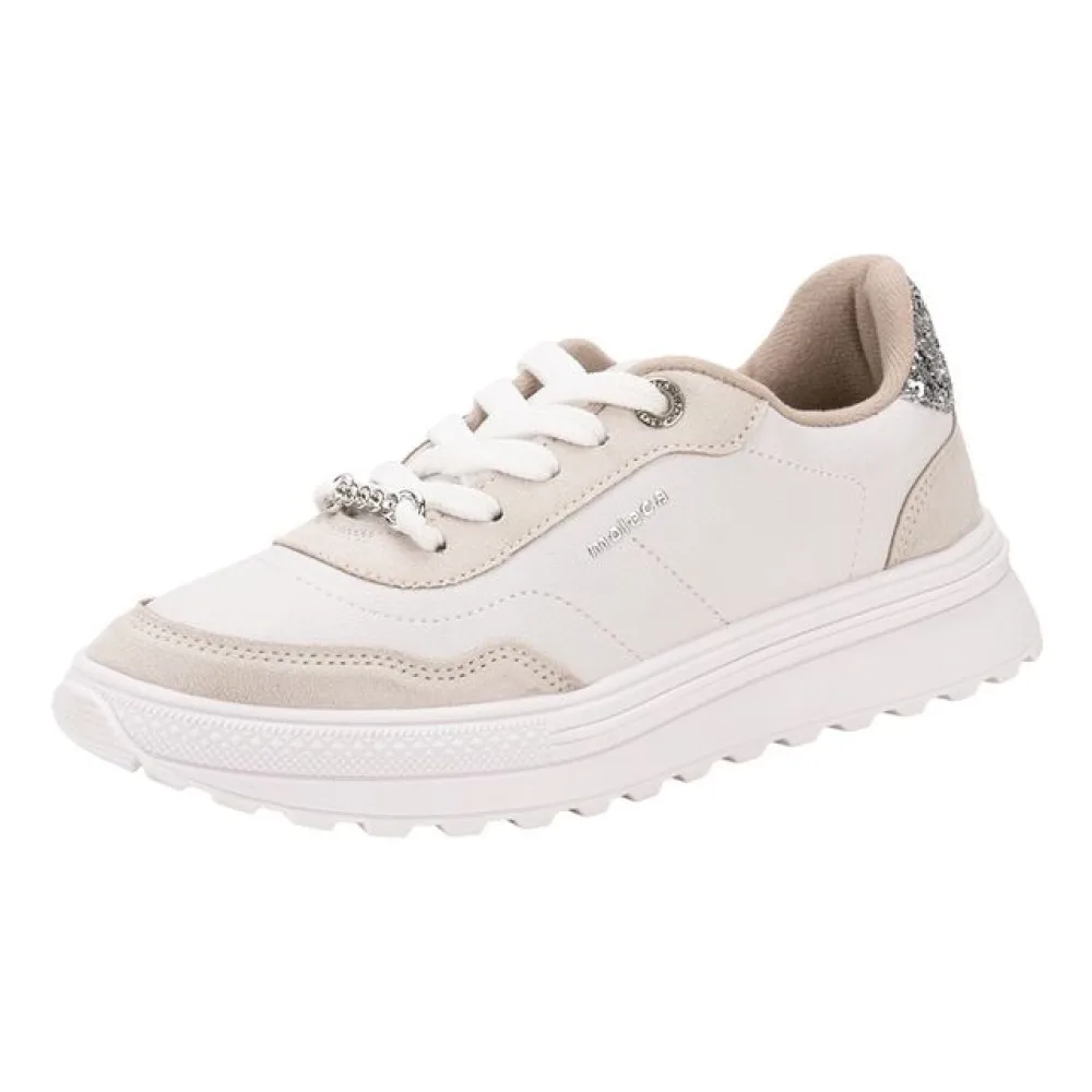 Tênis Feminino Casual Moleca 5809105 BRANCO/BEGE 34