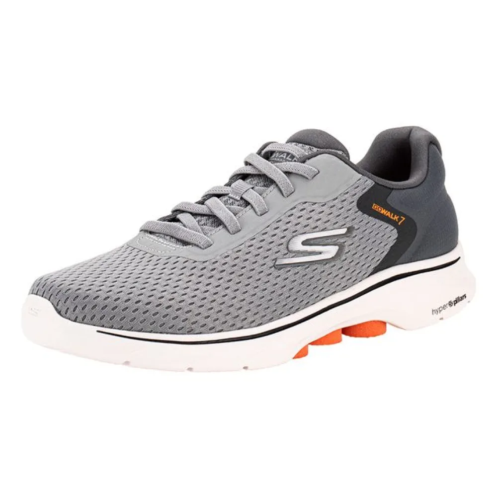 Tênis Masculino Go Walk 7 The Construct Skechers 216636 CINZA 41