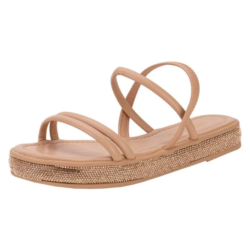 Sandália Feminina Flat Via Marte 114004 BRONZE 35