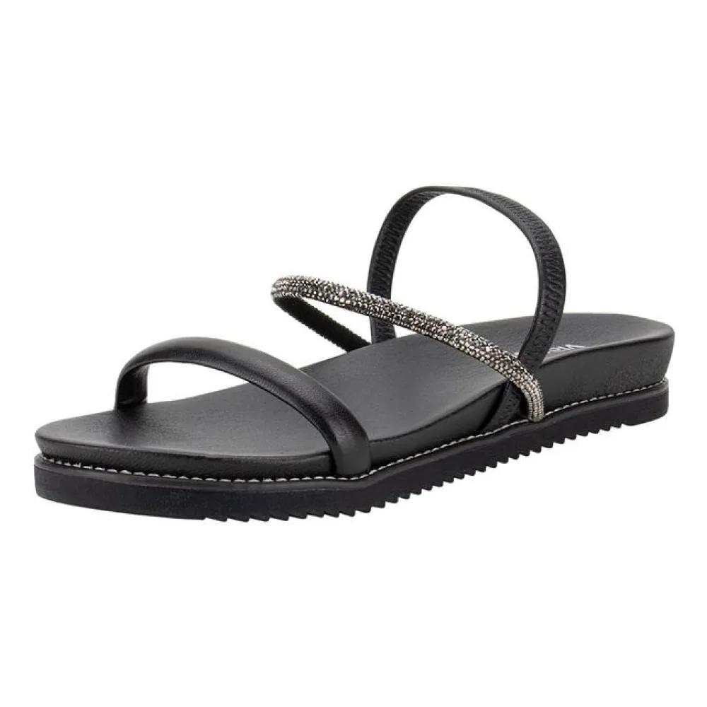Sandália Feminina Flat Via Marte 117006 PRETO 37