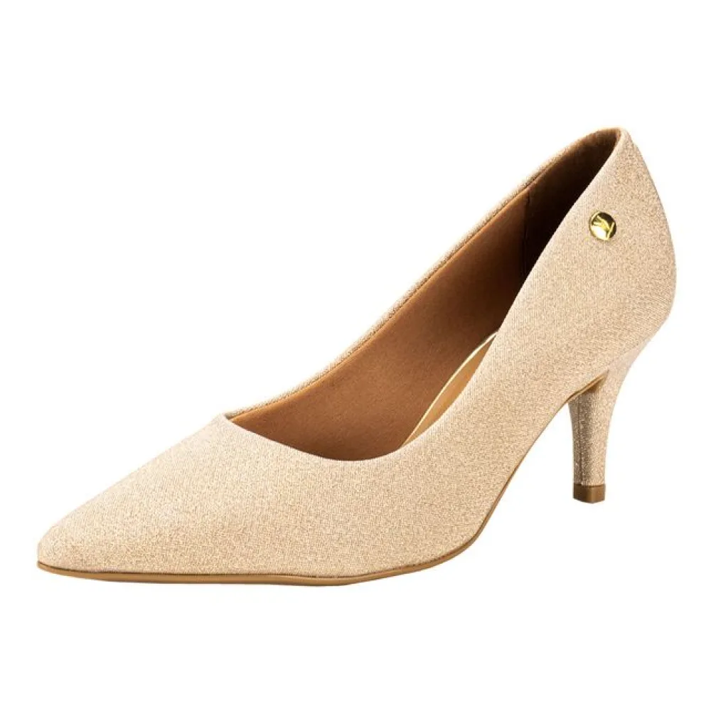 Scarpin Feminino Salto Fino Vizzano 1185702 OURO 35