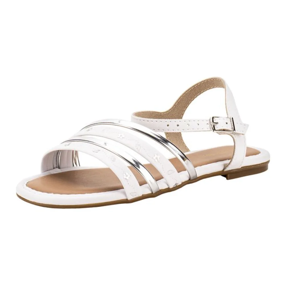 Sandália Infantil Feminina Molekinha 21571095 BRANCO/CINZA 25