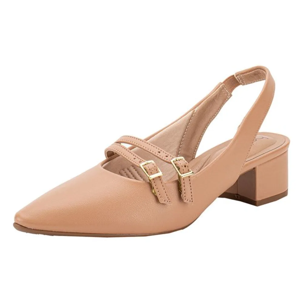 Sapato Feminino Salto Grosso Beira Rio 4182224 SALMÃO 34