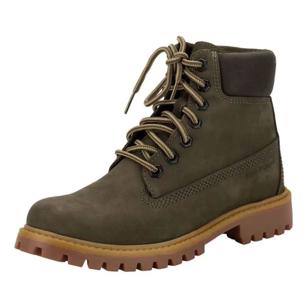 Bota Feminina Coturno Hush Puppies Macboot 0013 OLIVA 37