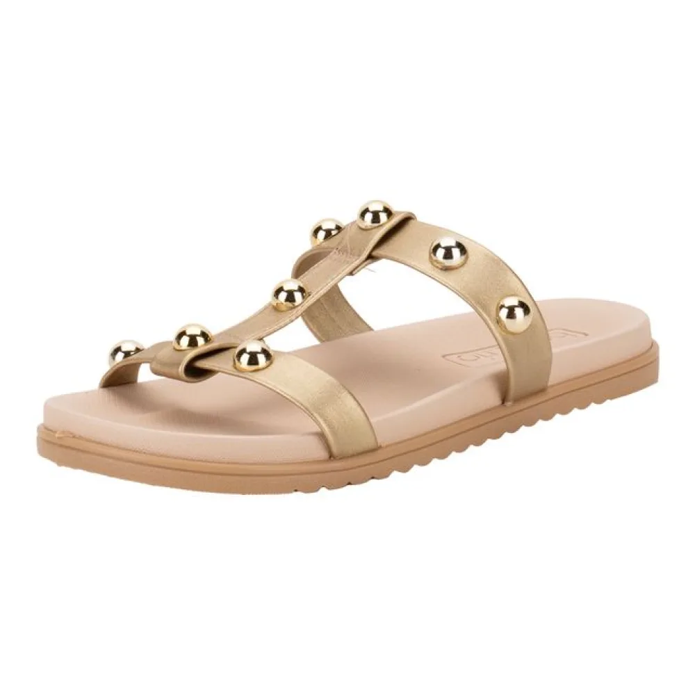 Tamanco Feminino Flat Beira Rio 8529107 OURO 34