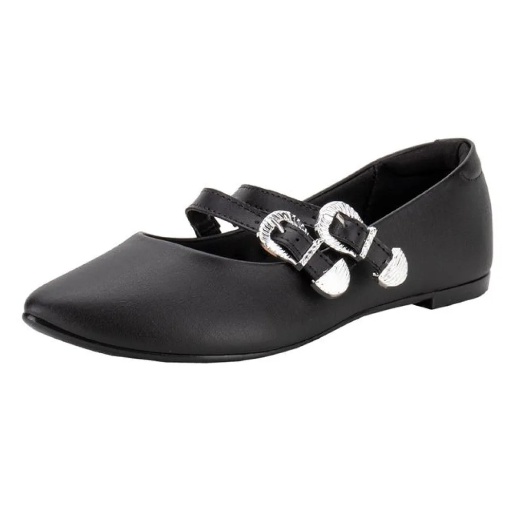 Sapatilha Feminina Flat Moleca 5635882 PRETO 34