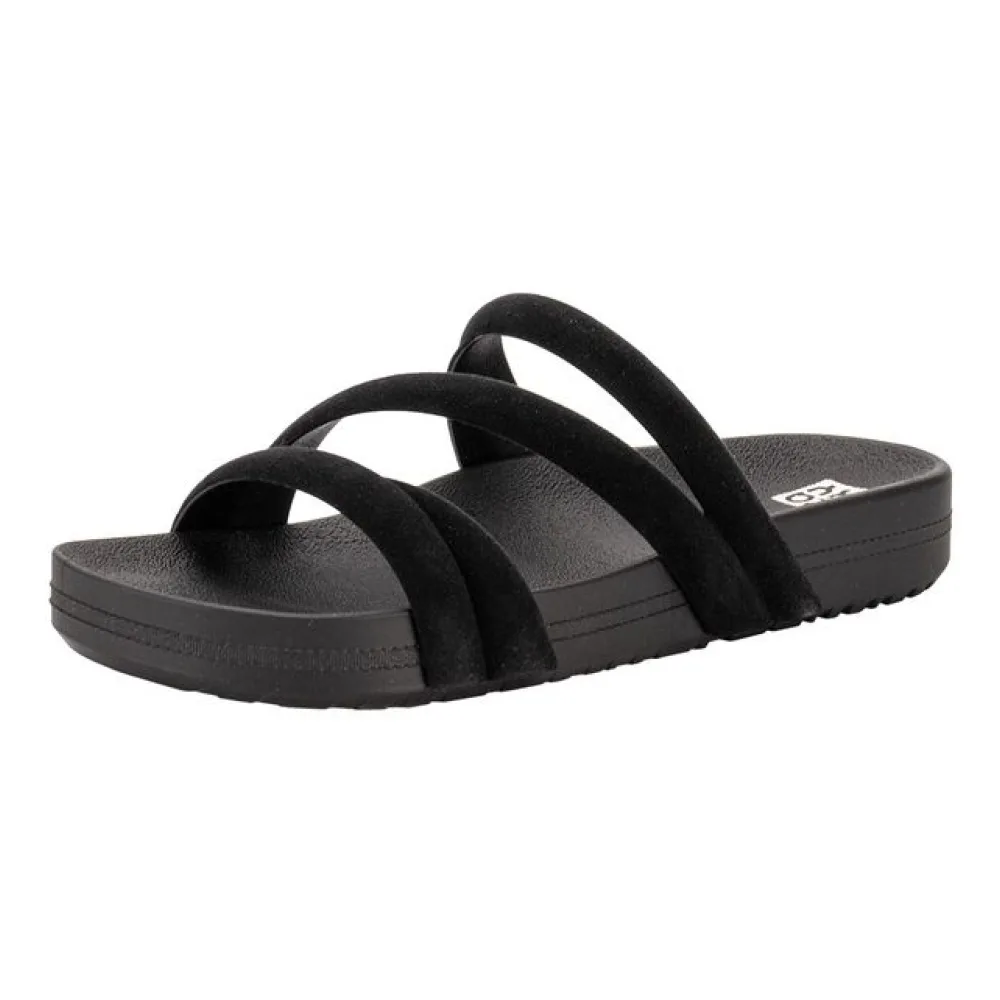 Tamanco Feminino Flat Pop Zaxy 19211 PRETO/CAMURÇA 33/34