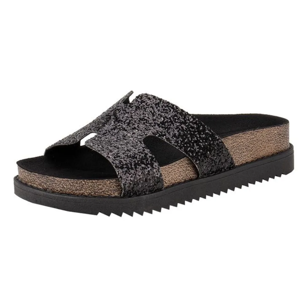 Tamanco Feminino Flat Moleca 5500100 PRETO 34