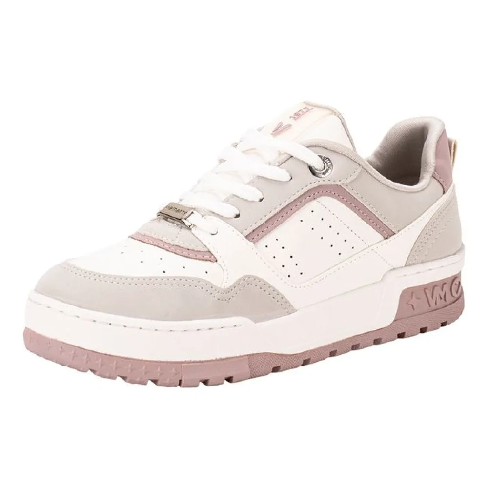 Tênis Feminino Casual Via Marte 208004 BRANCO/ROSA 34
