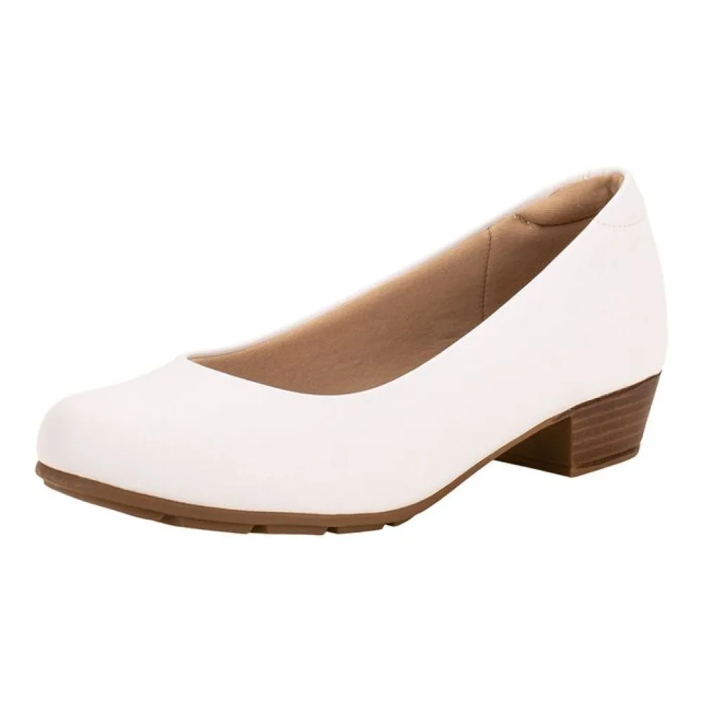 Sapato Feminino Salto Grosso Modare 7032500 BRANCO 34