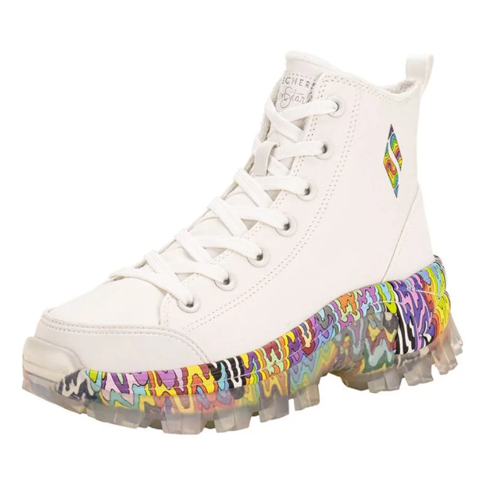 Tênis Feminino Jen Stark: HI Ryze See-Thru Drip Skechers 177963 BRANCO 34