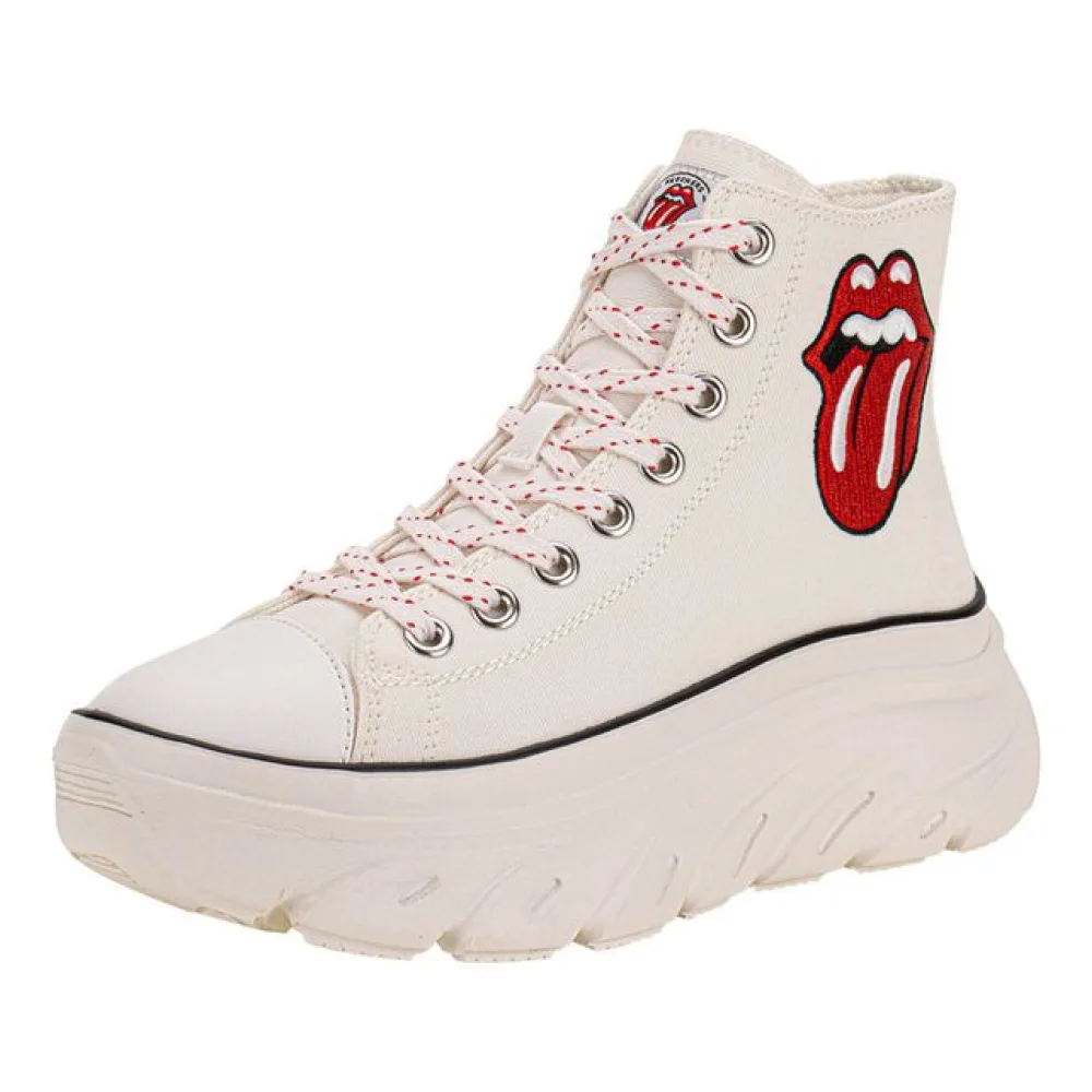 Tênis Feminino Rolling Stones Funky Street Sing It Loud Skechers 177968 BRANCO/VERMELHO 37