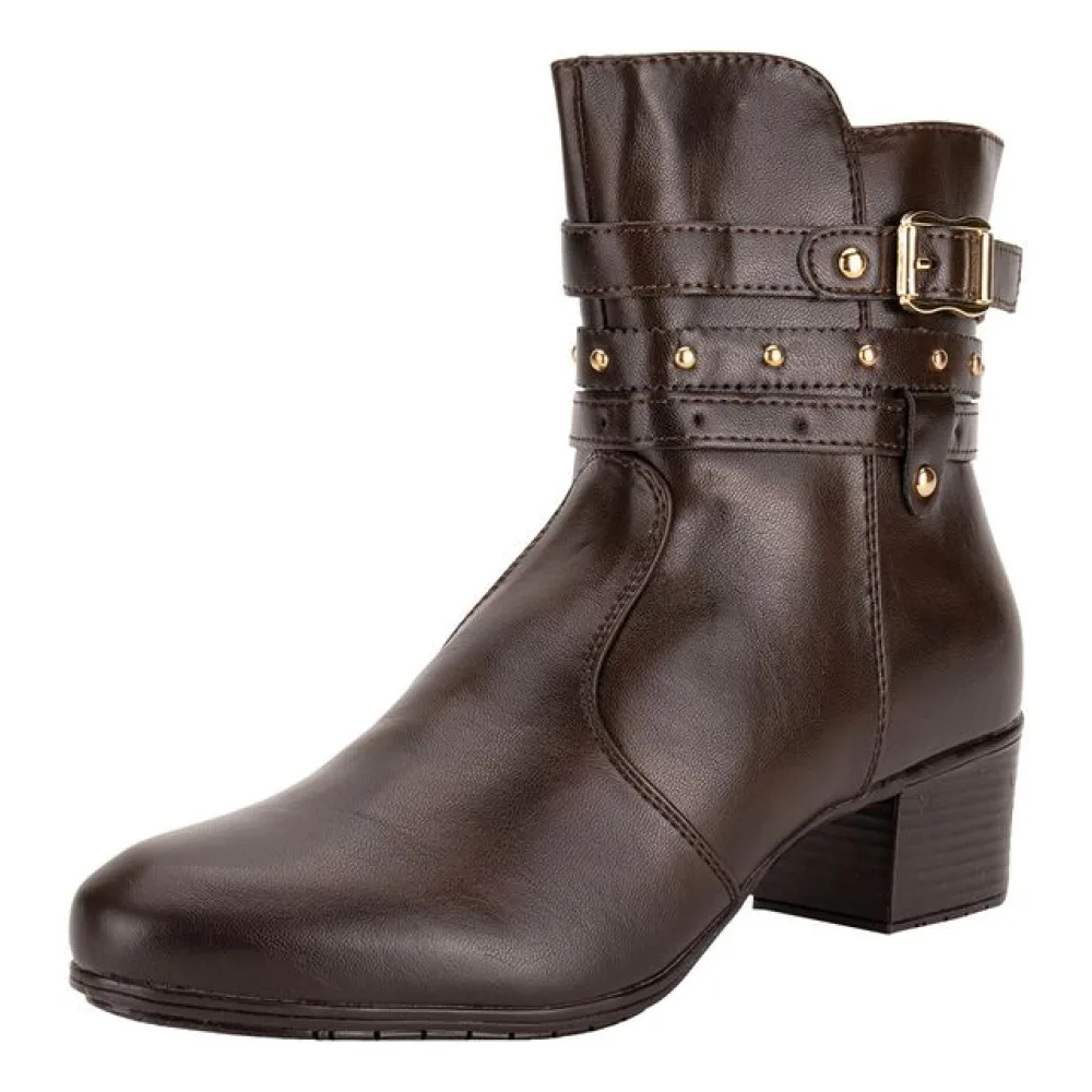 Bota Feminina Cano Baixo Mooncity 72301 CAFÉ 34