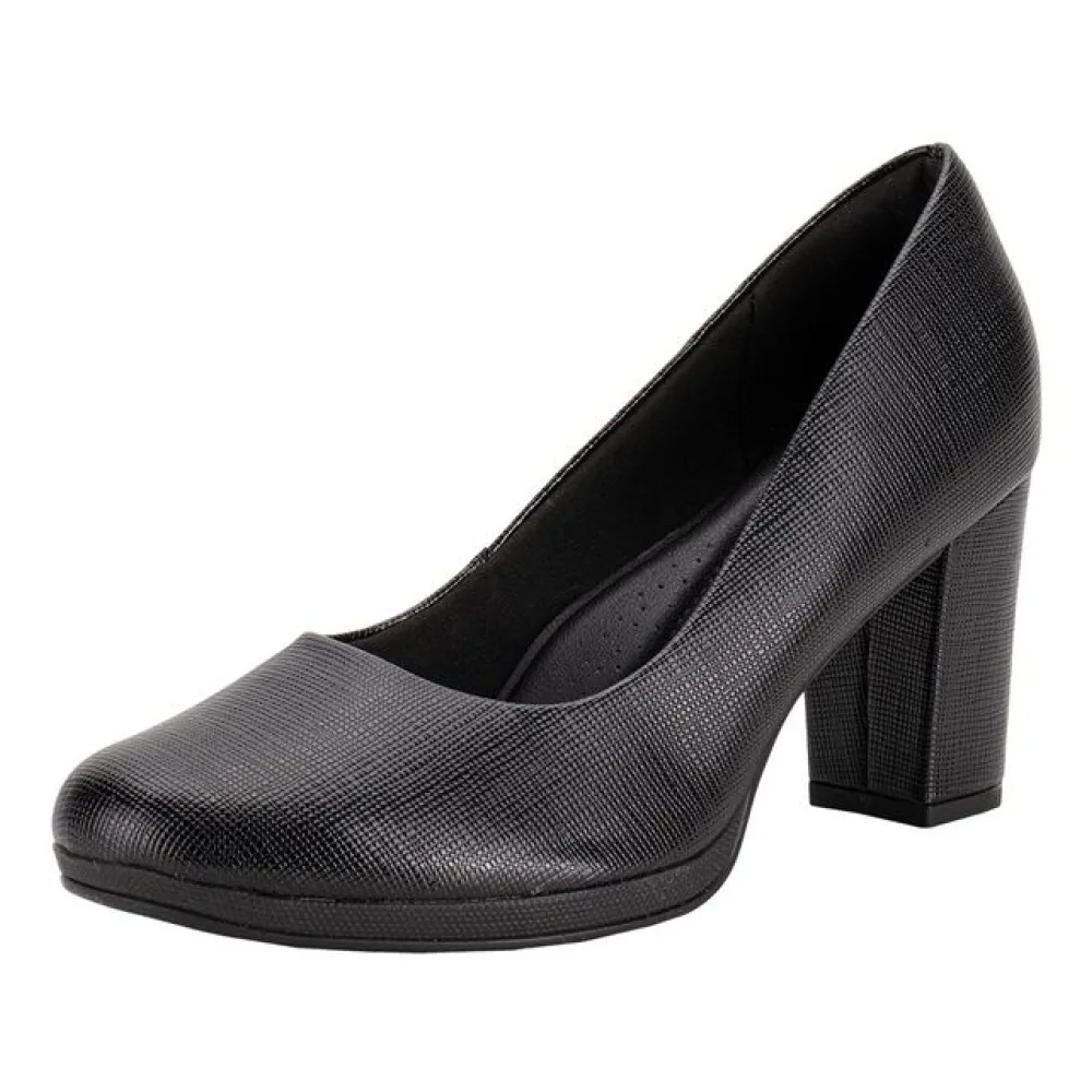 Sapato Feminino Salto Grosso Piccadilly 130185 PRETO 36