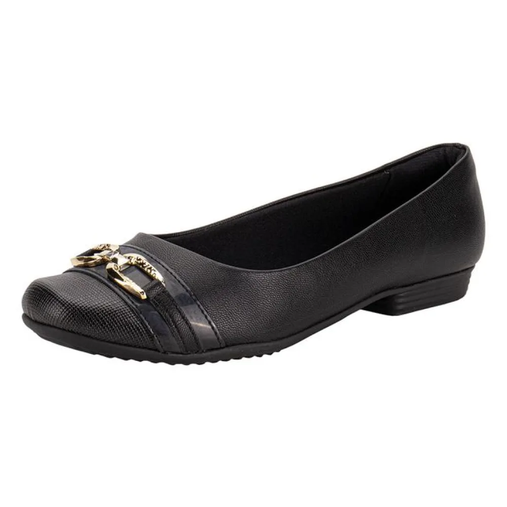 Sapatilha Feminina Flat Piccadilly 250235 PRETO 35