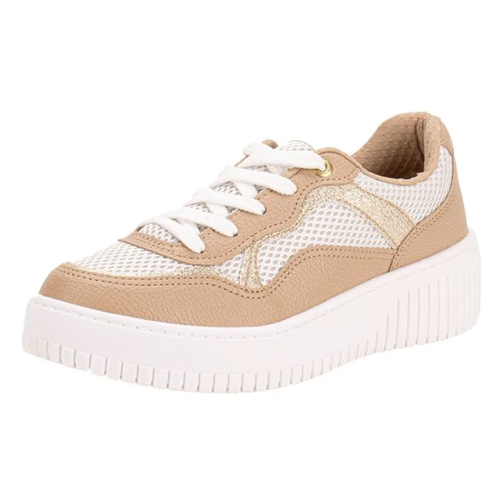 Tênis Feminino Casual Beira Rio 4316107 BRANCO/BEGE 34