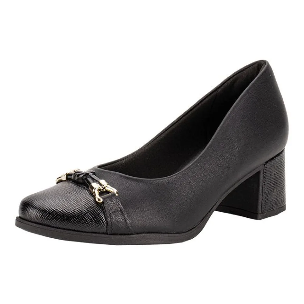 Sapato Feminino Salto Grosso Piccadilly 654046 PRETO 34