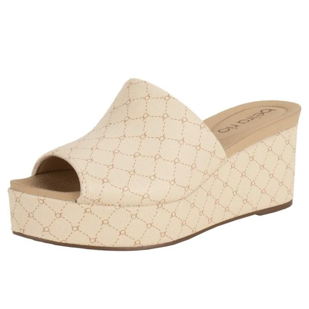 Tamanco Feminino Anabela Beira Rio 8407100 NATURAL 34