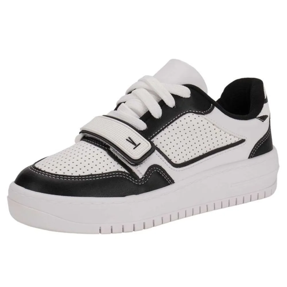 Tênis Feminino Casual Vizzano 1389124 BRANCO/PRETO 34