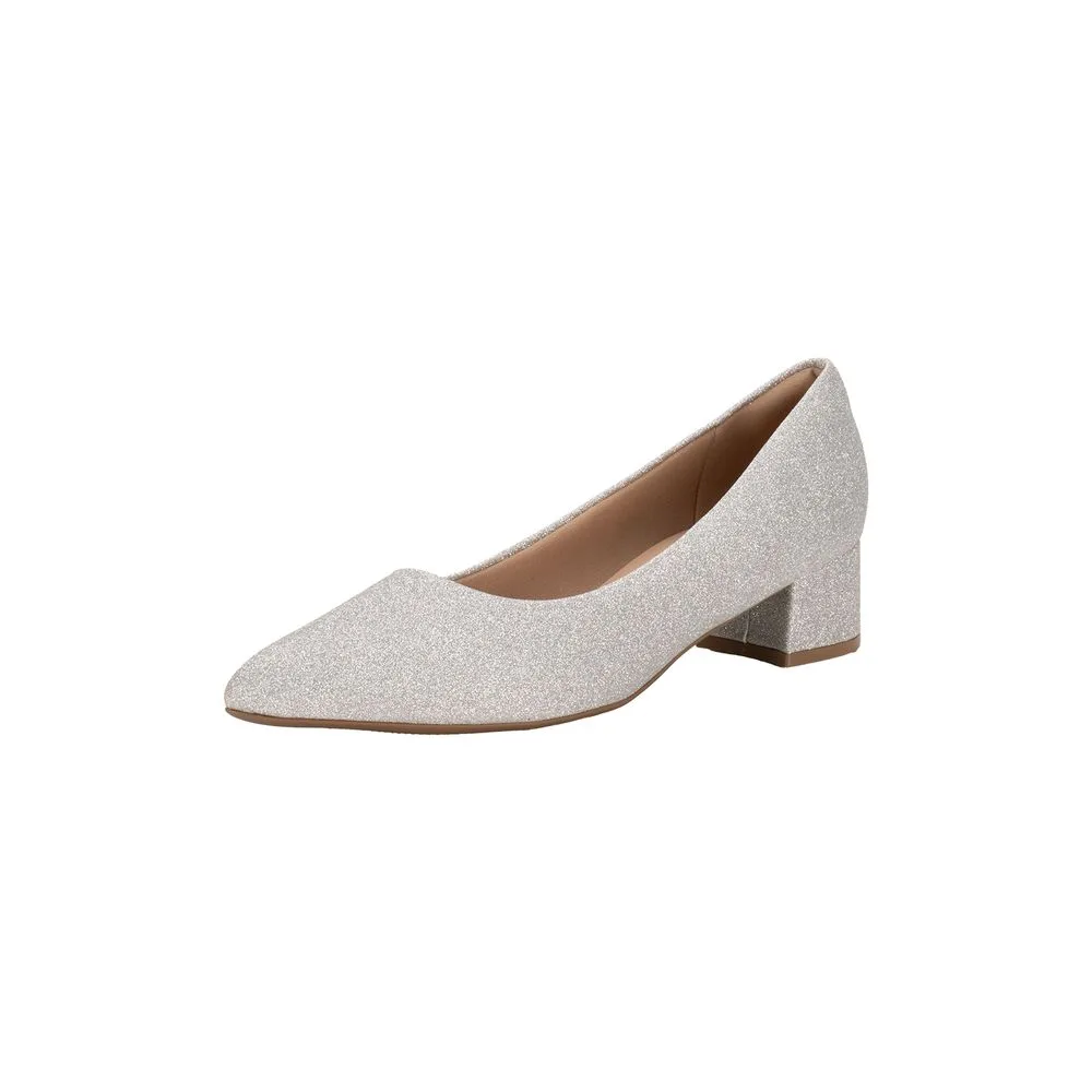 Sapato Feminino Salto Grosso Piccadilly 739015 PRATA 34