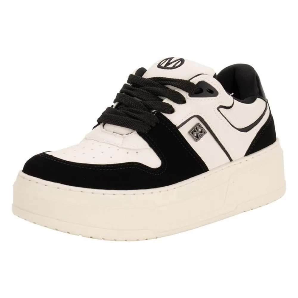 Tênis Feminino Casual Via Marte 223001 BRANCO/PRETO 34
