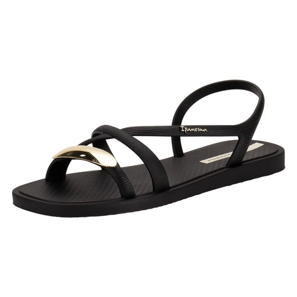 Sandália Feminina Flat Go Chic Ipanema 27350 PRETO 34