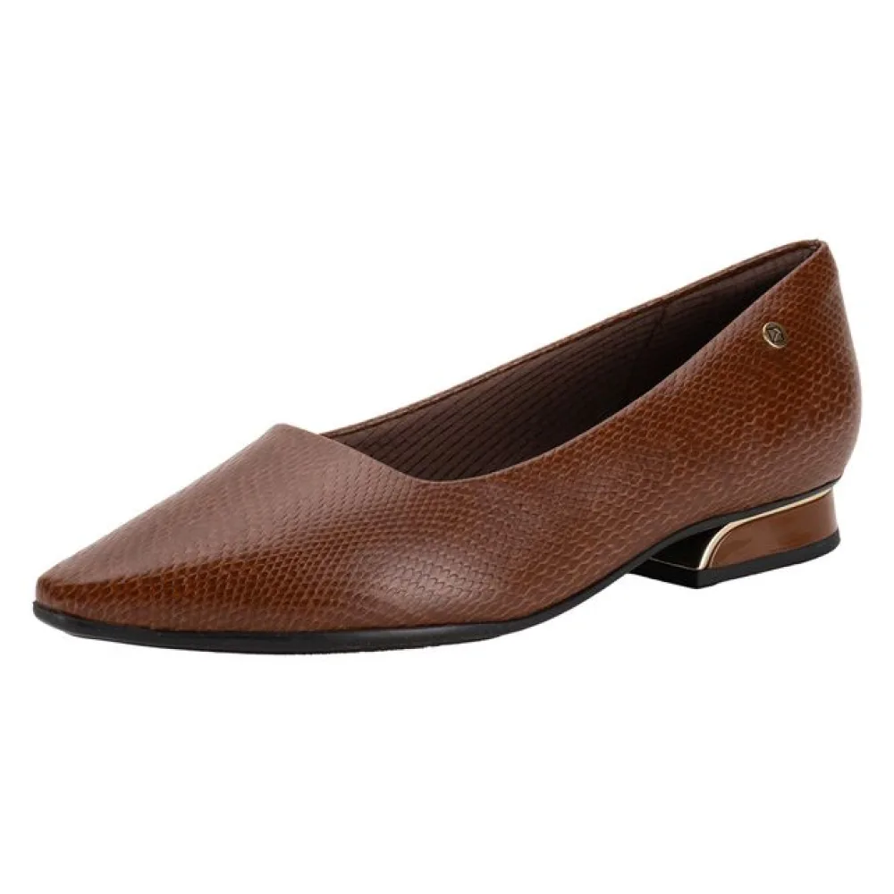 Sapato Feminino Salto Grosso Piccadilly 279004 CAMEL 34