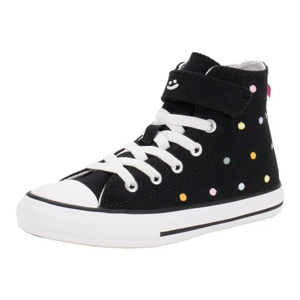 Tênis Infantil Chuck Taylor All Star 1V Polka Dots Converse CK1241 PRETO 27