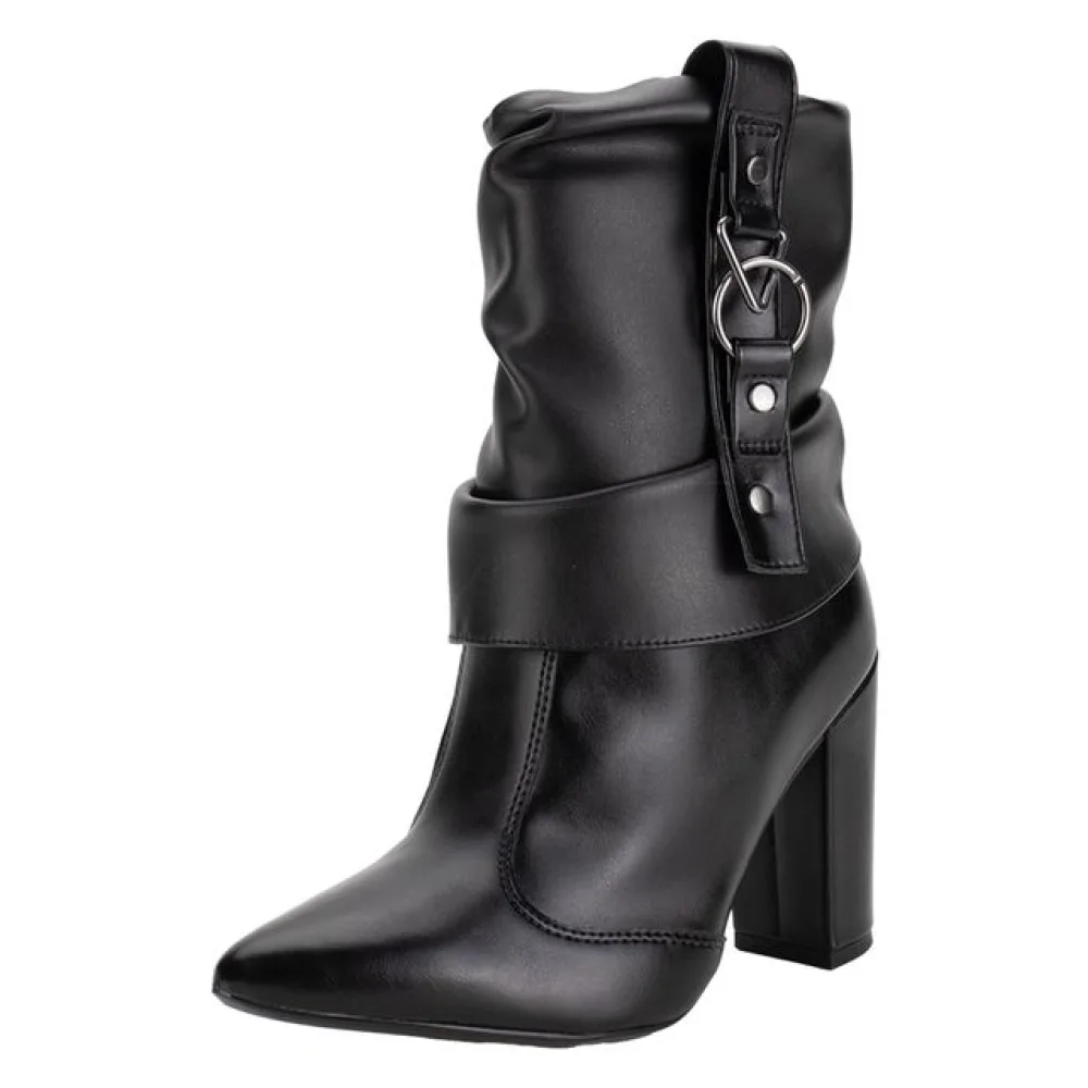 Bota Feminina Cano Baixo Vizzano 3105102 PRETO 35
