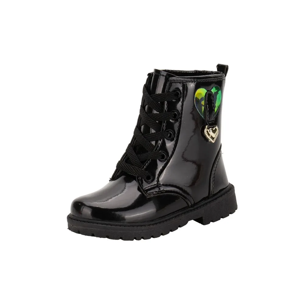 Bota Infantil Feminina Coturno Gracinha 812 VERNIZ/PRETO 22