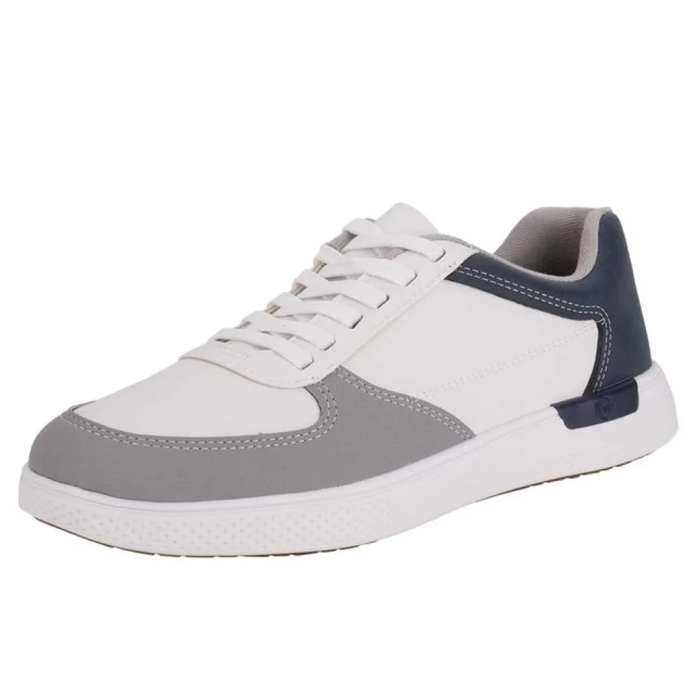 Tênis Masculino Casual BRsport 2270113 BRANCO/CINZA 37