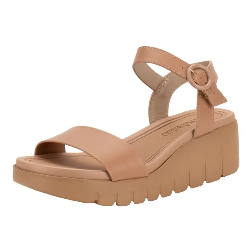 Sandália Feminina Anabela Moleca 5536100 SALMÃO 37