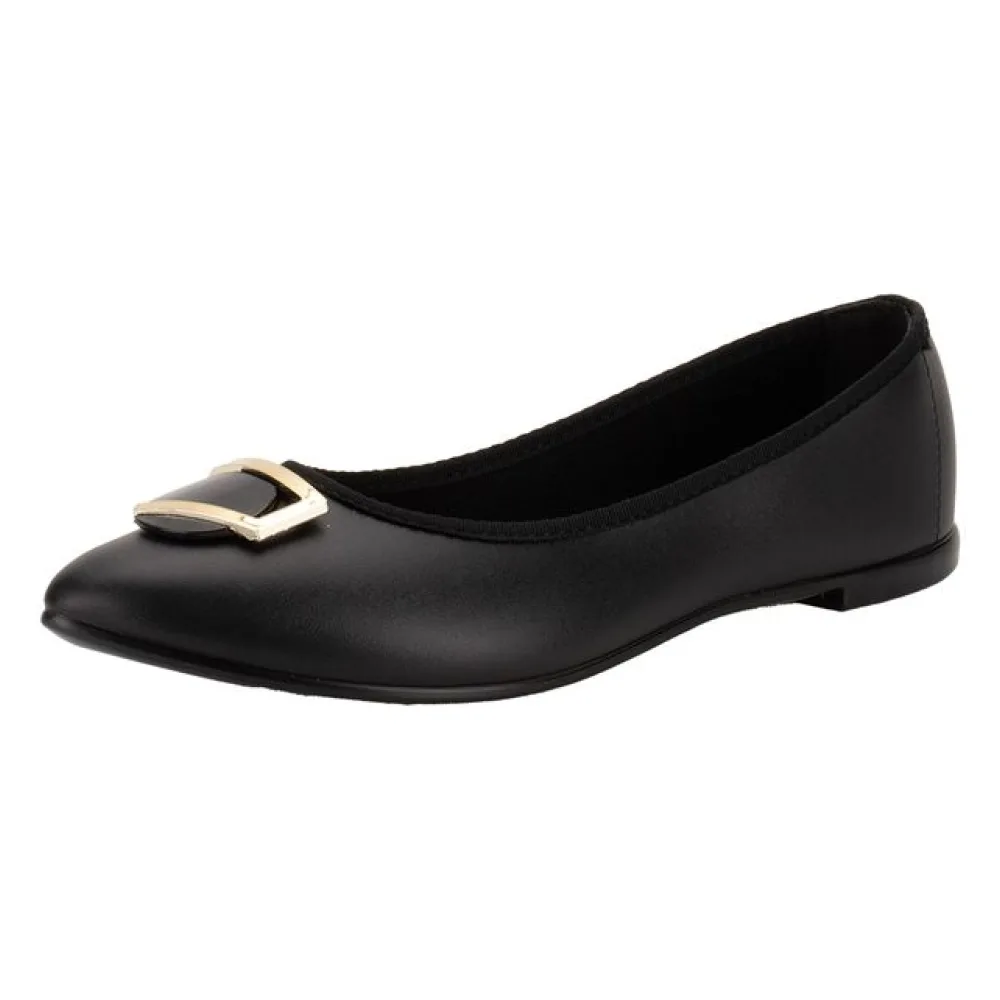 Sapatilha Feminina Flat Moleca 5727116 PRETO 34