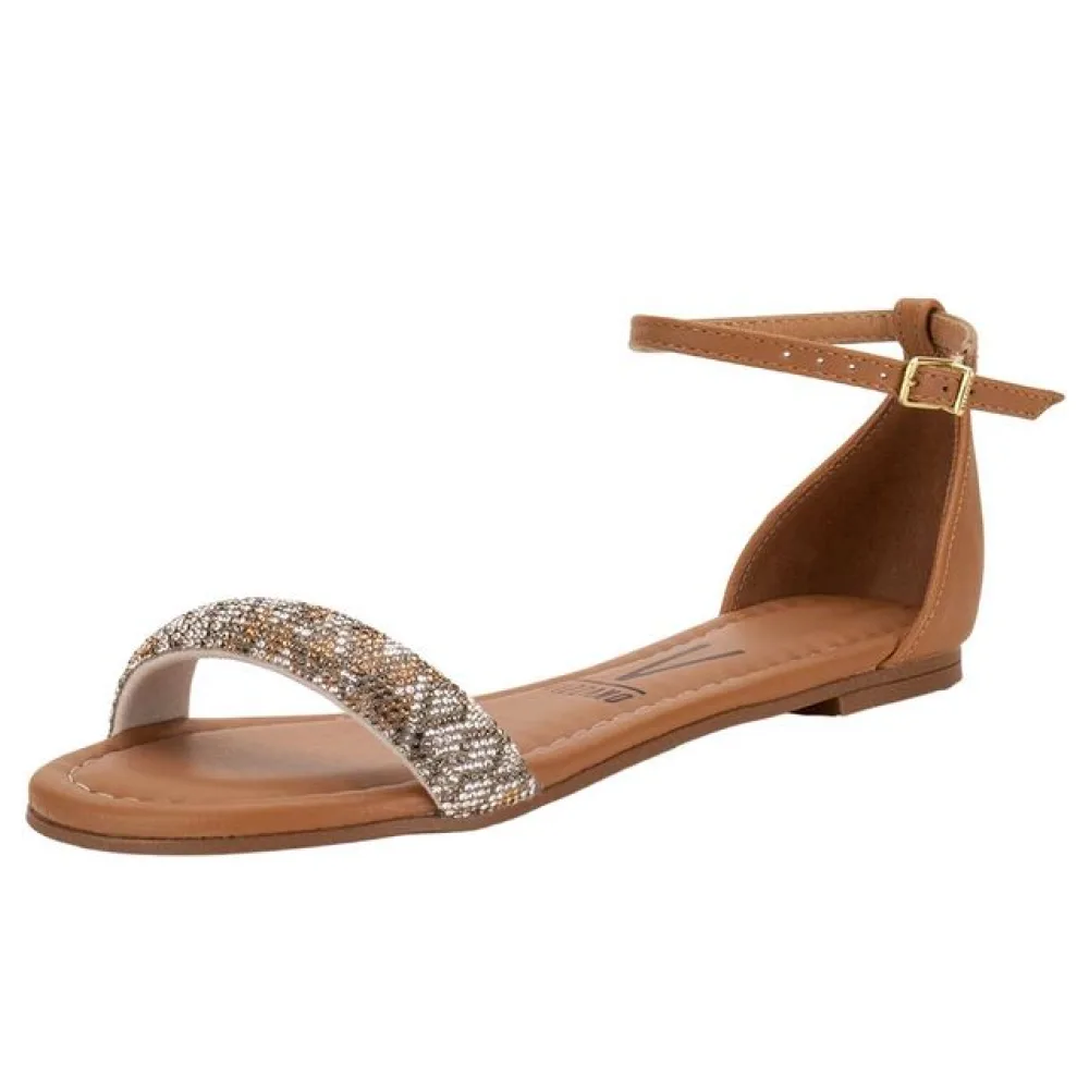 Sandália Feminina Flat Vizzano 62351704 CAMEL 35