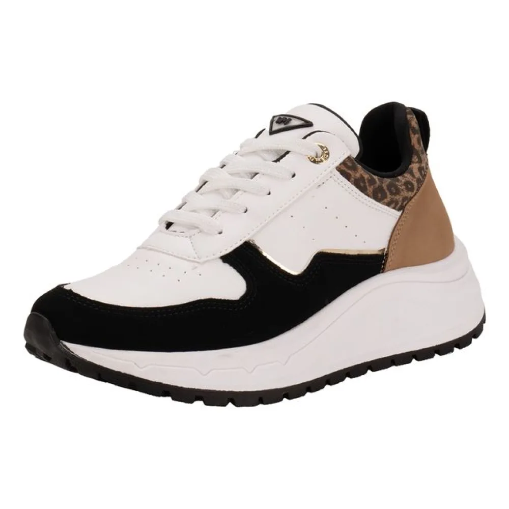 Tênis Feminino Casual Via Marte 136008 BRANCO/PRETO 38