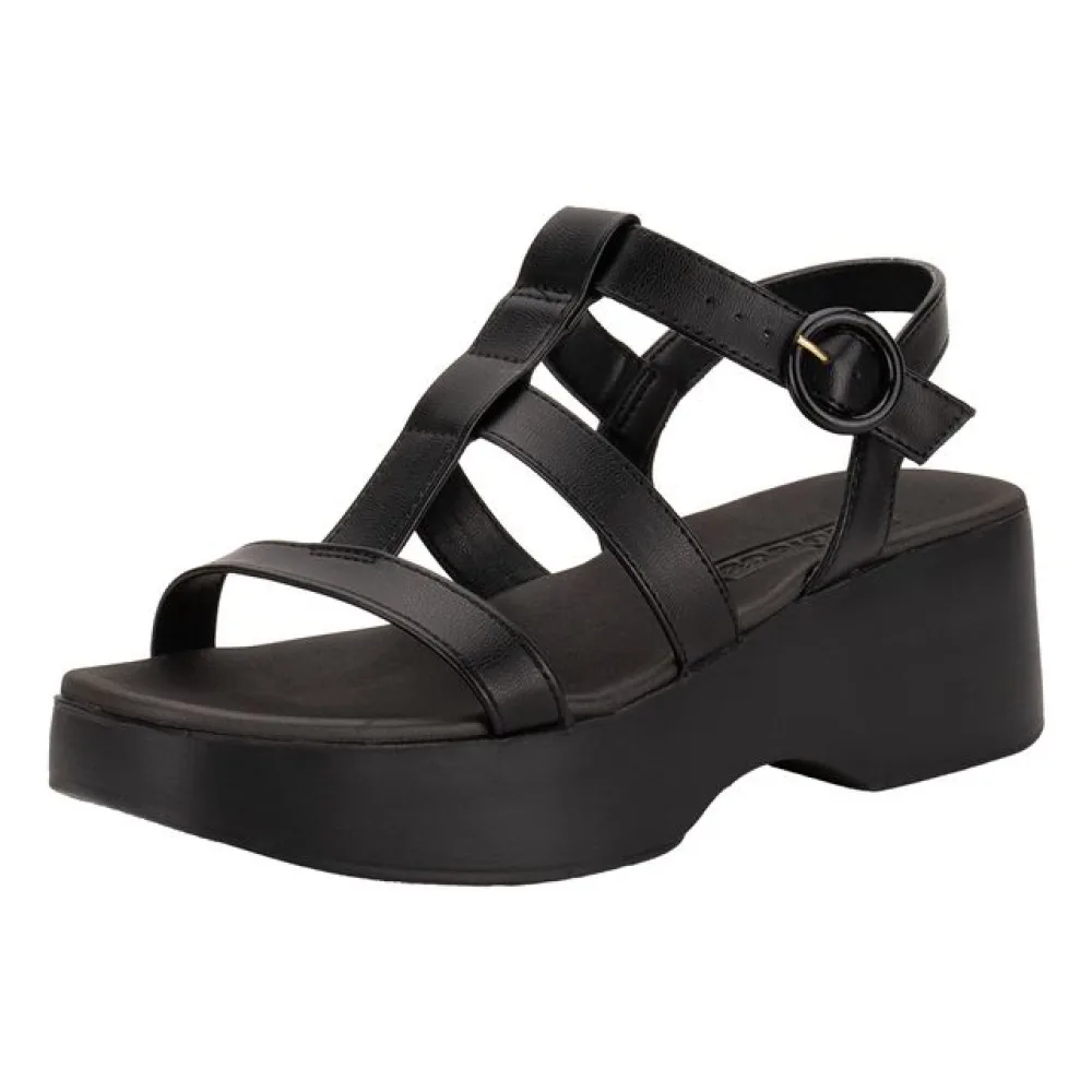 Sandália Feminina Salto Grosso Moleca 5503101 PRETO 35