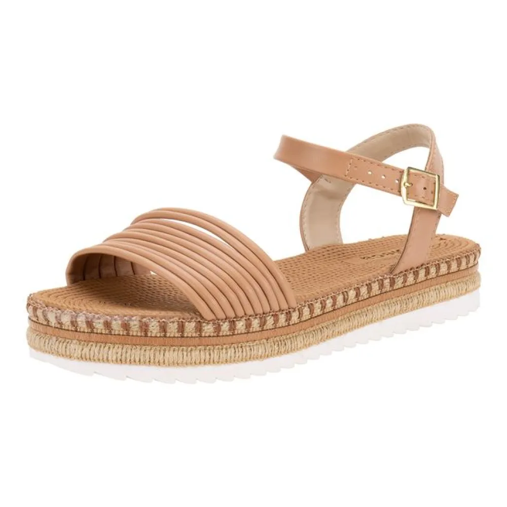 Sandália Feminina Flat Moleca 5447523 SALMÃO 34