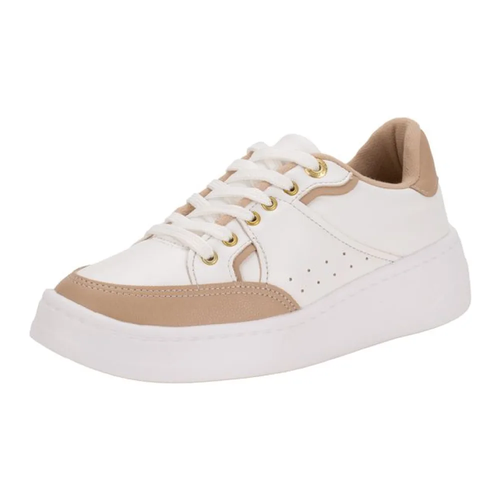 Tênis Feminino Casual Modare 7402103 BRANCO/BEGE 34