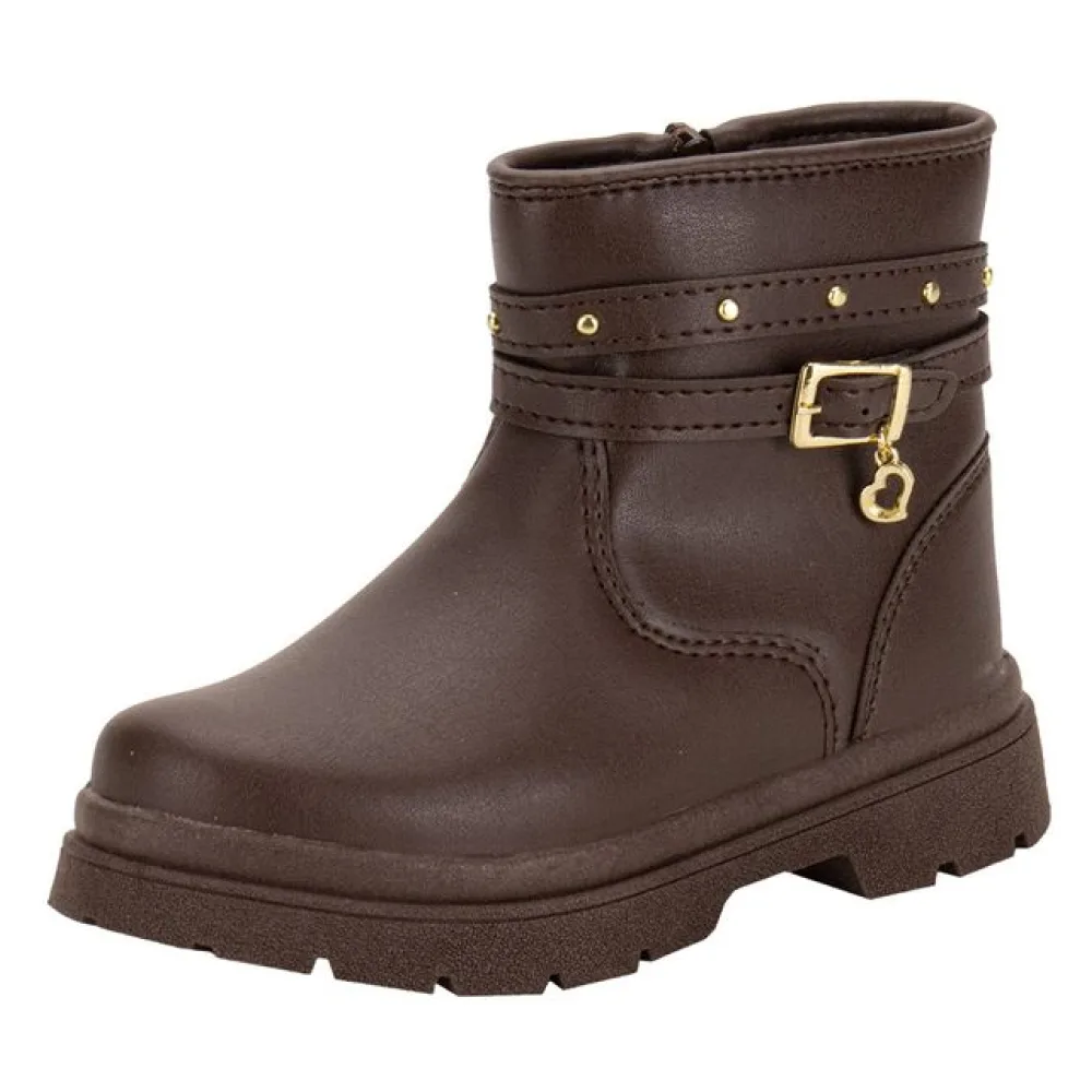 Bota Infantil Feminina Lily Kids 15099 CAFÉ 21