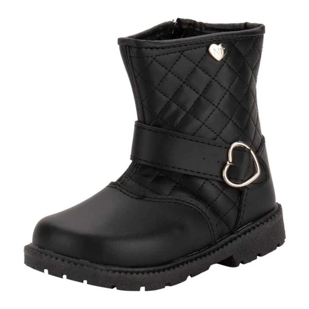 Bota Infantil Feminina Nathielly 073037 PRETO 21