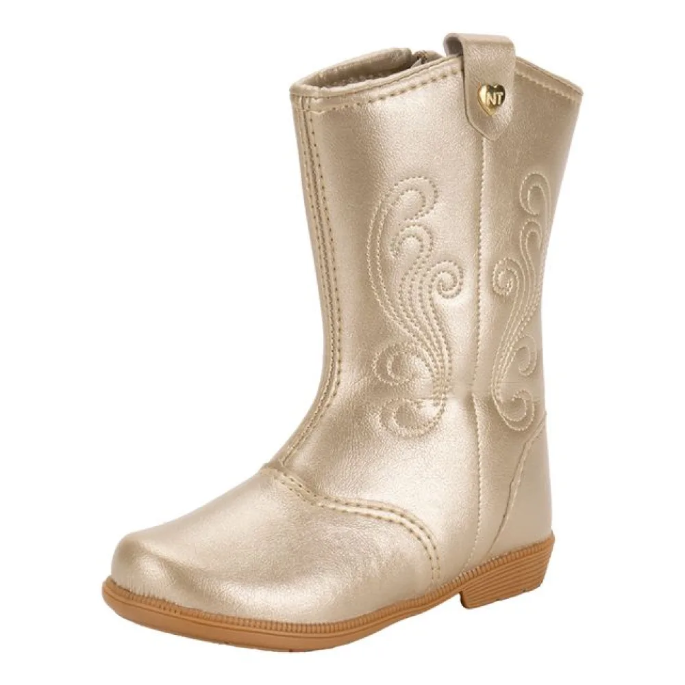 Bota Infantil Feminina Nathielly 009097 OURO 21