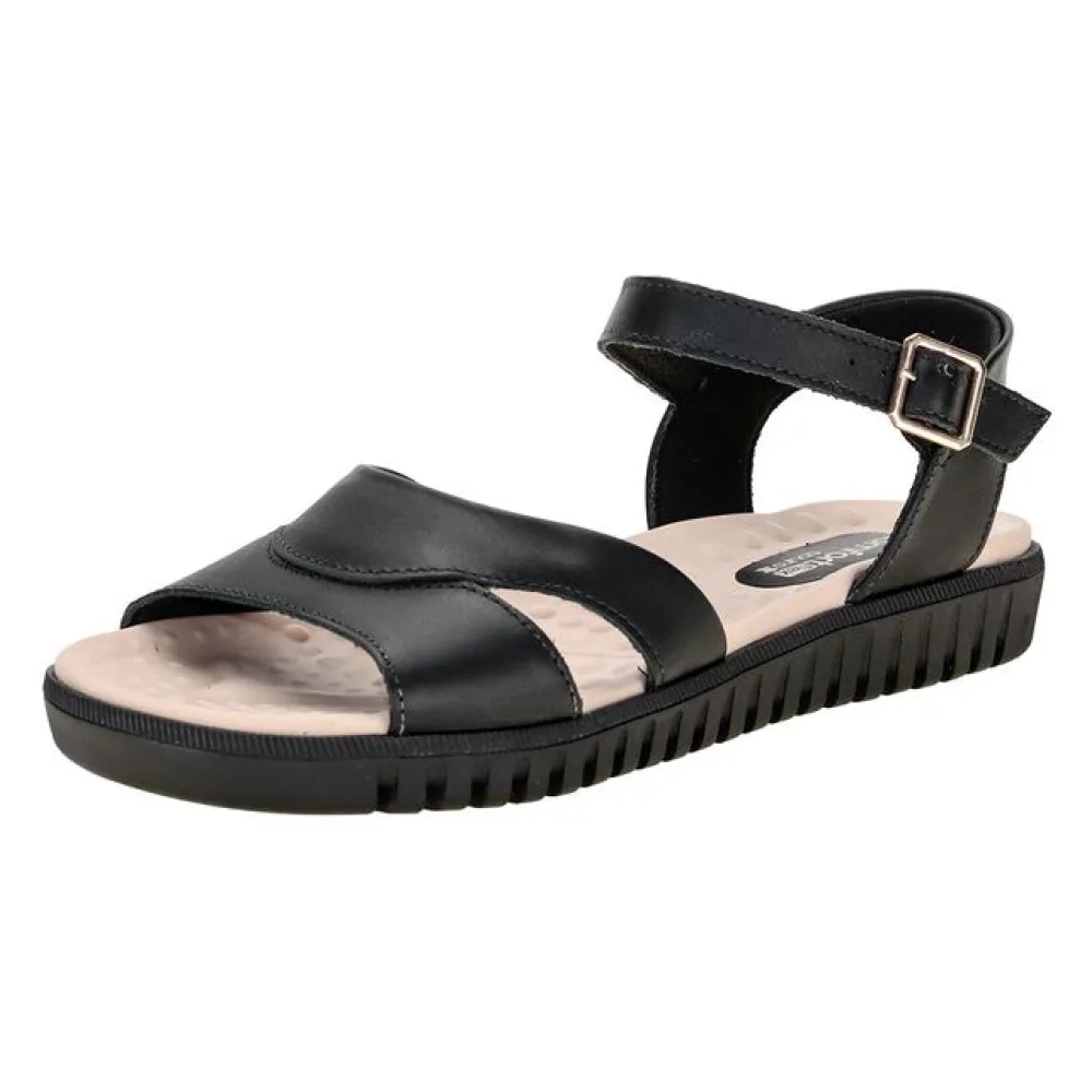 Sandália Feminina Flat ComfortFlex 2445302 PRETO 34