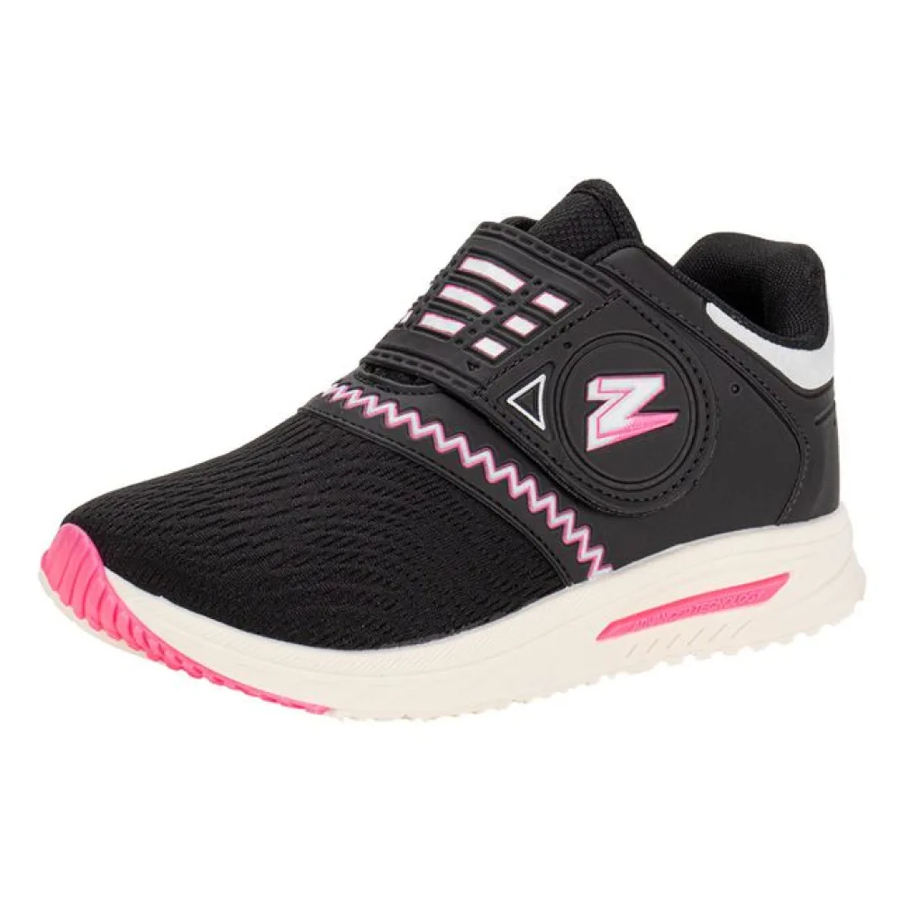 Tênis Infantil Feminino Zeuz 104RX-VI PRETO/ROSA 28