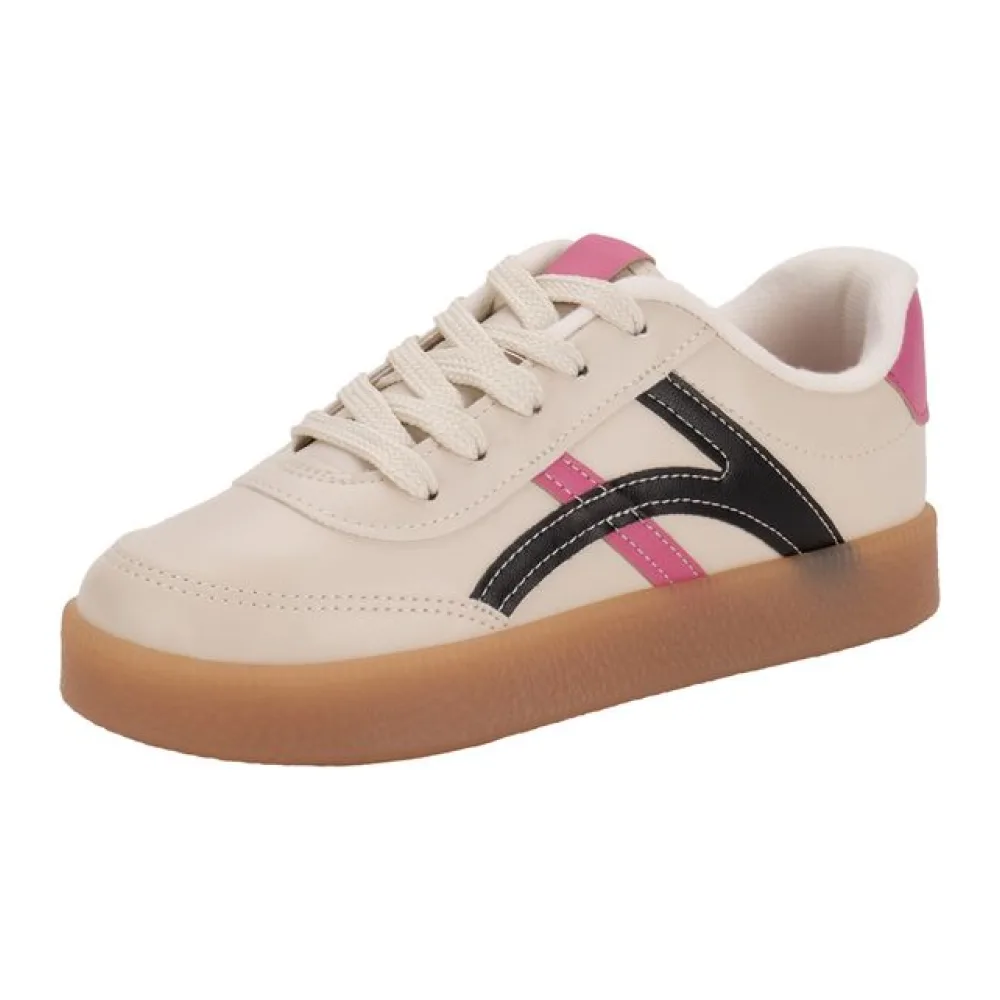 Tênis Infantil Feminino Molekinha 2582103 BEGE/PRETO 27