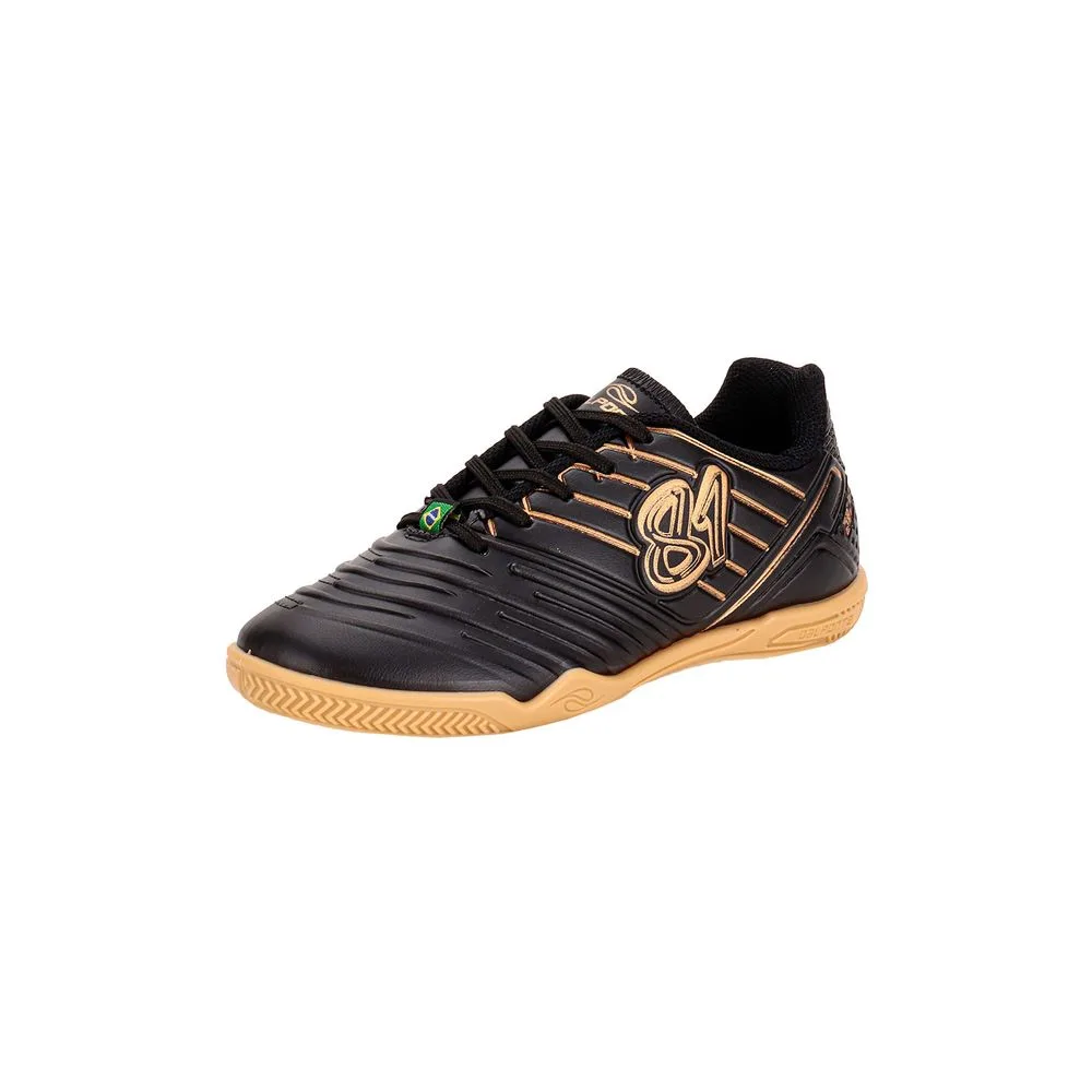 Chuteira Infantil Futsal 81 Titanium Dalponte 1055 PRETO/BEGE 28