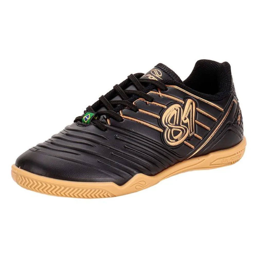 Chuteira Infantil Futsal 81 Titanium Dalponte 1055 PRETO/BEGE 28